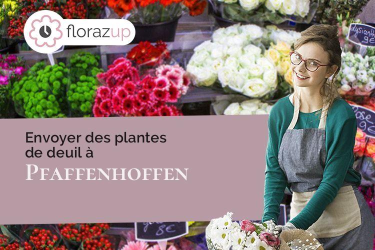 créations de fleurs pour un enterrement à Pfaffenhoffen (Bas-Rhin/67350)