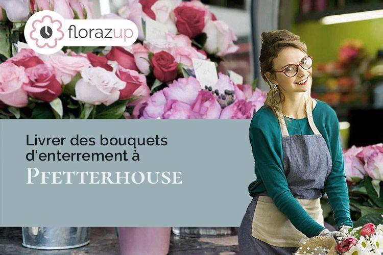 gerbes de fleurs pour un décès à Pfetterhouse (Haut-Rhin/68480)