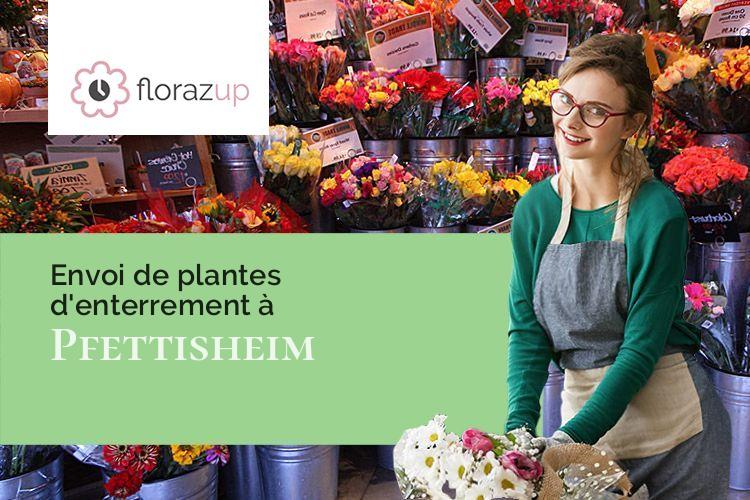fleurs deuil pour un enterrement à Pfettisheim (Bas-Rhin/67370)