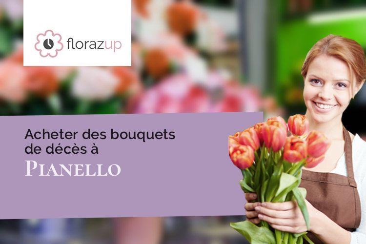 coeurs de fleurs pour des obsèques à Pianello (Corse/20272)