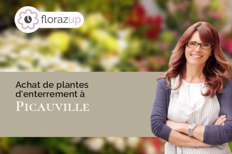 fleurs deuil pour un décès à Picauville (Manche/50360)