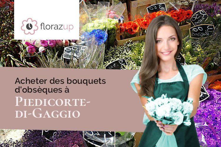 couronnes de fleurs pour un deuil à Piedicorte-di-Gaggio (Corse/20251)