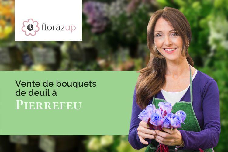 couronnes florales pour un deuil à Pierrefeu (Alpes-Maritimes/06910)