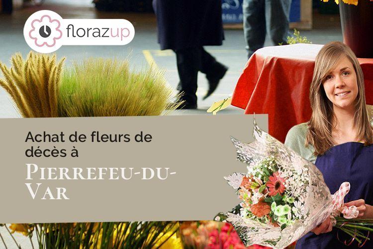 couronnes florales pour des obsèques à Pierrefeu-du-Var (Var/83390)