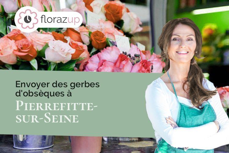 croix de fleurs pour un décès à Pierrefitte-sur-Seine (Seine-Saint-Denis/93380)