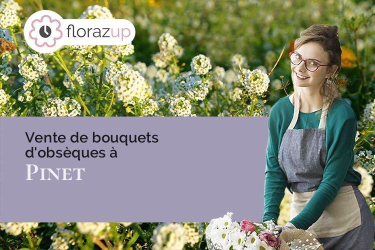 bouquets de fleurs pour des funérailles à Pinet (Hérault/34850)