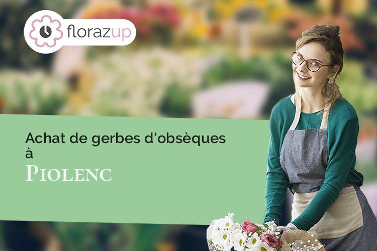 gerbes de fleurs pour un deuil à Piolenc (Vaucluse/84420)