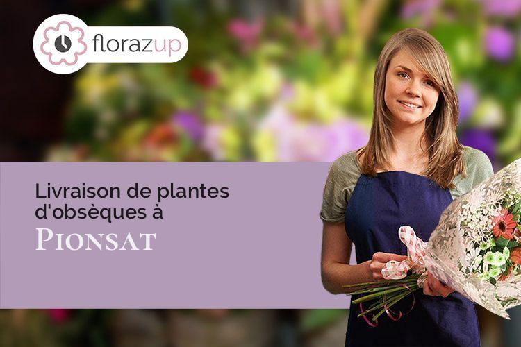 créations de fleurs pour un enterrement à Pionsat (Puy-de-Dôme/63330)