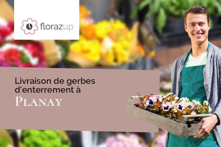 croix de fleurs pour un deuil à Planay (Côte-d'Or/21500)