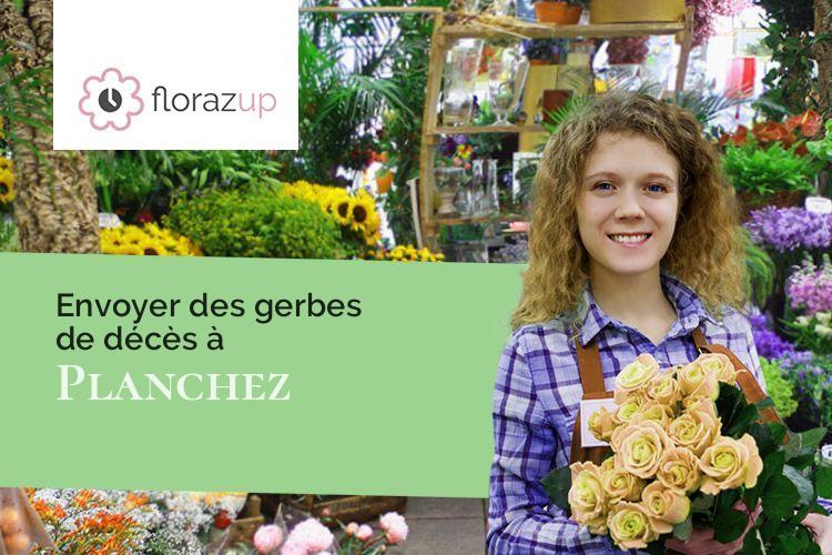 couronnes de fleurs pour une crémation à Planchez (Nièvre/58230)