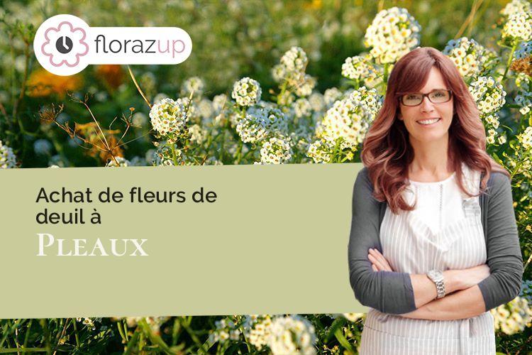 couronnes florales pour un enterrement à Pleaux (Cantal/15700)
