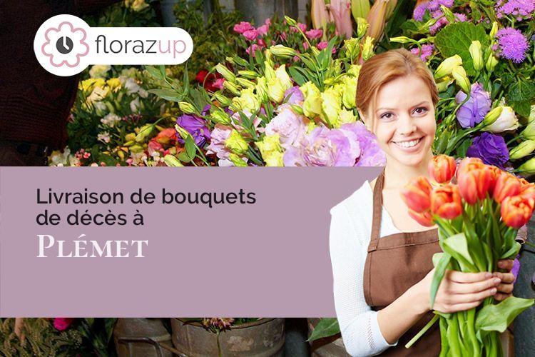 créations florales pour des funérailles à Plémet (Côtes-d'Armor/22210)