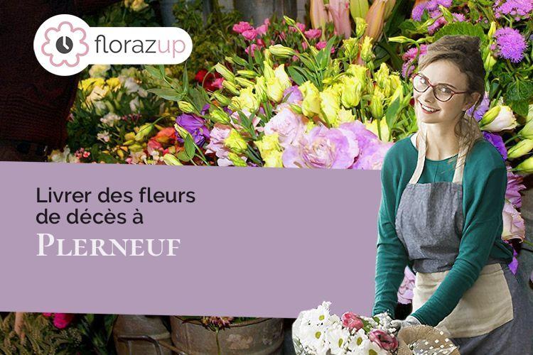 créations florales pour un enterrement à Plerneuf (Côtes-d'Armor/22170)