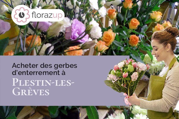 coeur de fleurs pour un décès à Plestin-les-Grèves (Côtes-d'Armor/22310)
