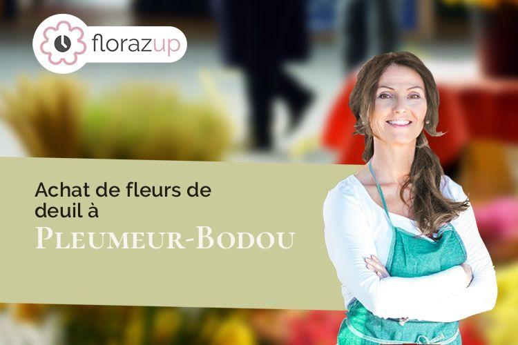 coeur de fleurs pour des funérailles à Pleumeur-Bodou (Côtes-d'Armor/22560)