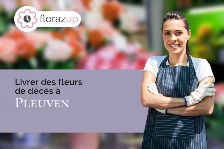 coupes de fleurs pour des obsèques à Pleuven (Finistère/29170)