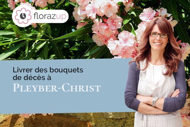 créations florales pour des obsèques à Pleyber-Christ (Finistère/29410)