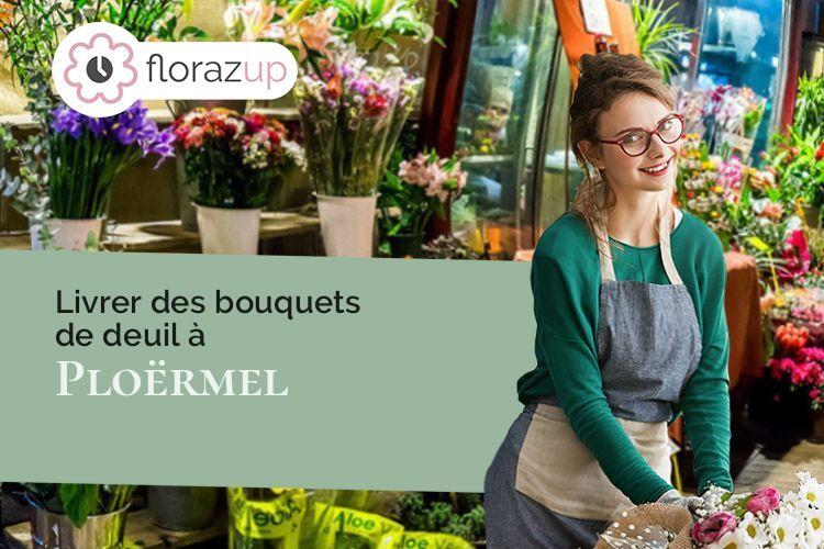 créations de fleurs pour des funérailles à Ploërmel (Morbihan/56800)