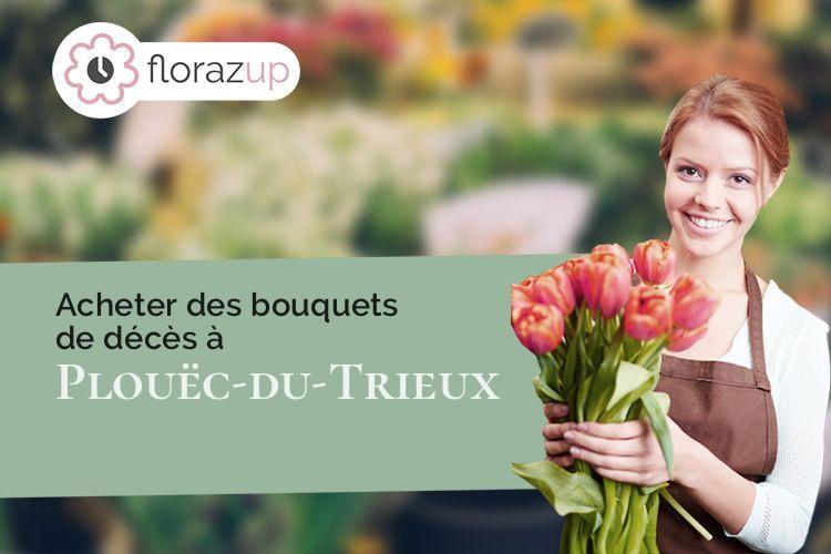 coeur de fleurs pour un deuil à Plouëc-du-Trieux (Côtes-d'Armor/22260)