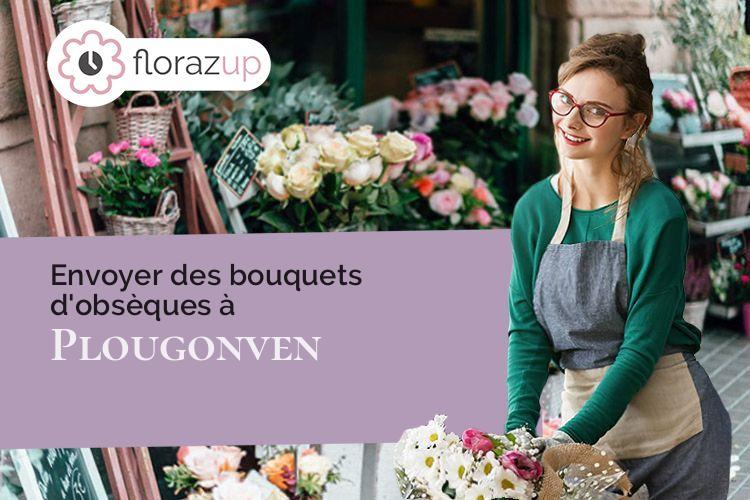 couronnes florales pour un enterrement à Plougonven (Finistère/29640)