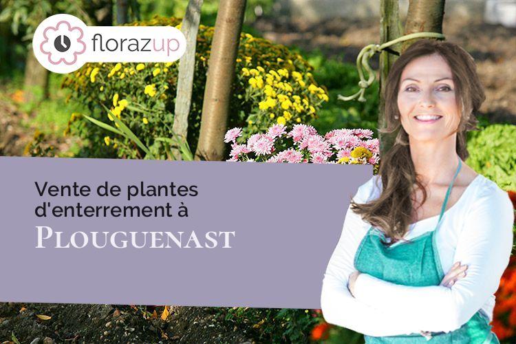 compositions florales pour un décès à Plouguenast (Côtes-d'Armor/22150)