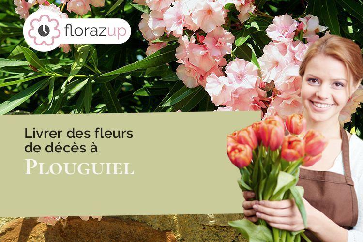 gerbes de fleurs pour une crémation à Plouguiel (Côtes-d'Armor/22220)