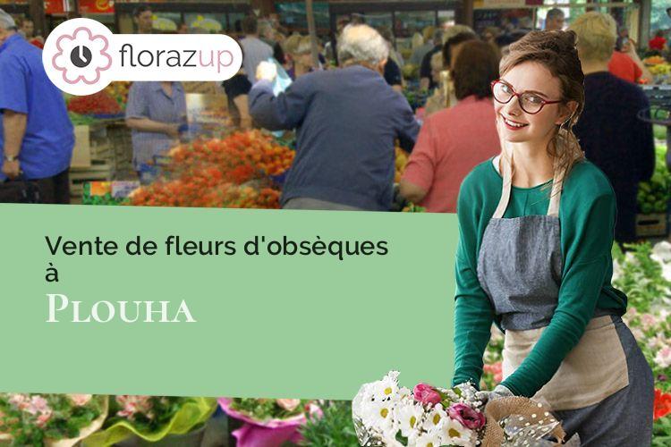 couronnes florales pour un enterrement à Plouha (Côtes-d'Armor/22580)