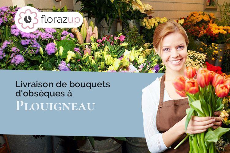 compositions florales pour un décès à Plouigneau (Finistère/29610)