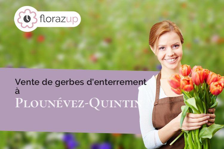créations florales pour des obsèques à Plounévez-Quintin (Côtes-d'Armor/22110)