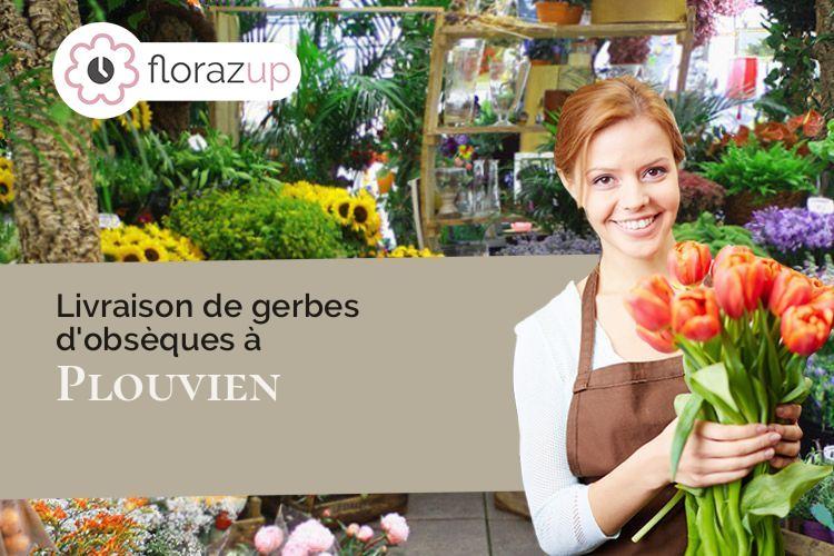 couronnes florales pour une crémation à Plouvien (Finistère/29860)