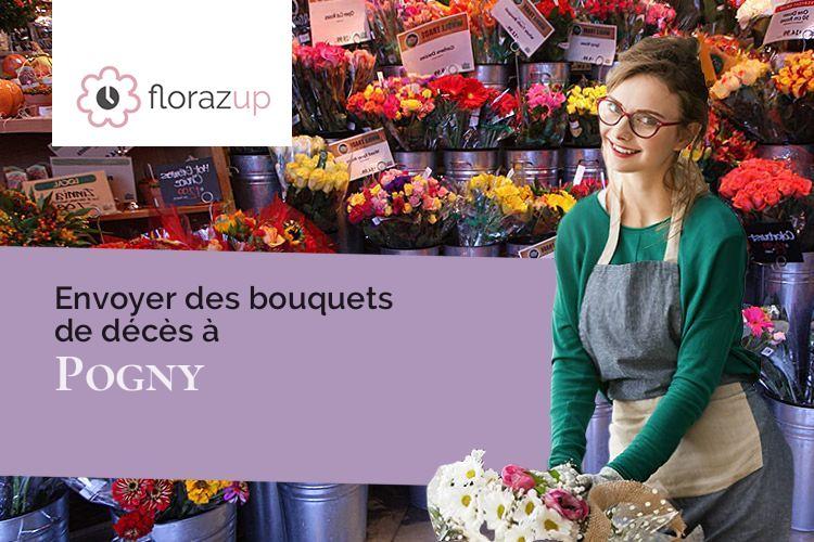 couronnes de fleurs pour un décès à Pogny (Marne/51240)