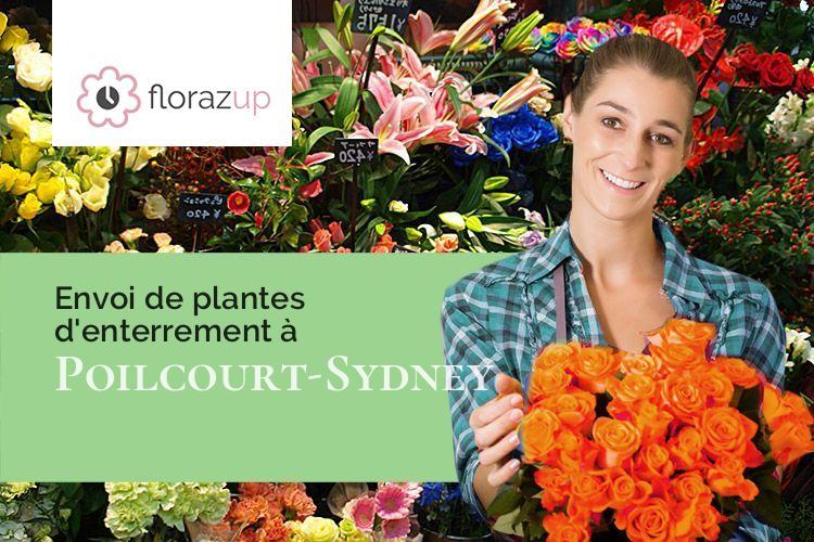 croix de fleurs pour une crémation à Poilcourt-Sydney (Ardennes/08190)