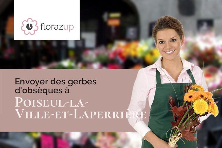 croix de fleurs pour un décès à Poiseul-la-Ville-et-Laperrière (Côte-d'Or/21450)