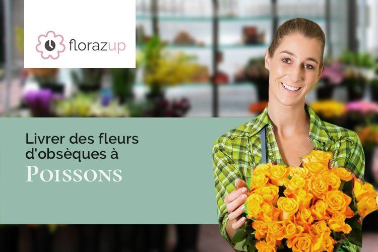 bouquets de fleurs pour un deuil à Poissons (Haute-Marne/52230)