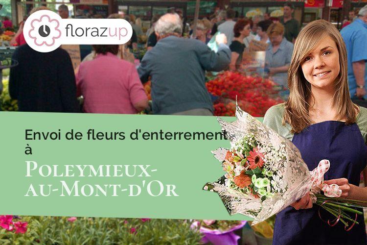 couronnes florales pour un décès à Poleymieux-au-Mont-d'Or (Rhône/69250)