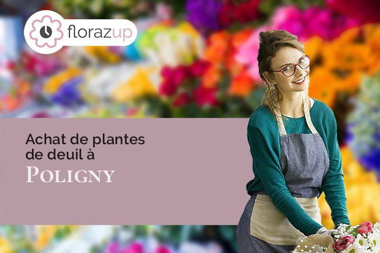 couronnes florales pour un deuil à Poligny (Jura/39800)
