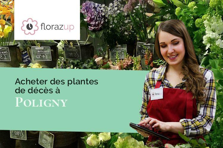 coeurs de fleurs pour un deuil à Poligny (Seine-et-Marne/77167)
