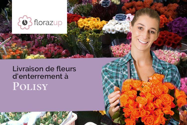 fleurs deuil pour des obsèques à Polisy (Aube/10110)