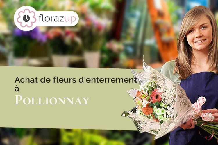 créations florales pour des funérailles à Pollionnay (Rhône/69290)