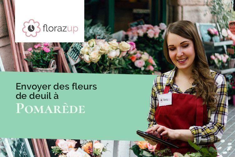 couronnes de fleurs pour des funérailles à Pomarède (Lot/46250)