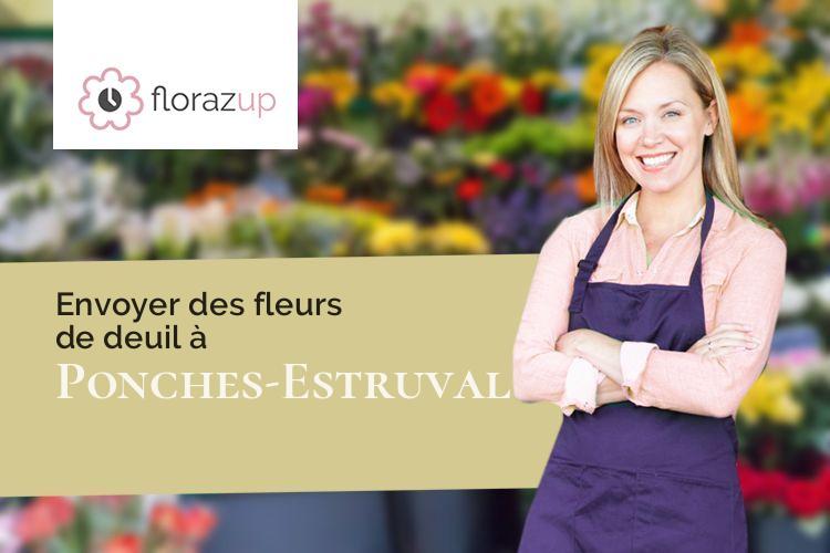 créations florales pour des obsèques à Ponches-Estruval (Somme/80150)