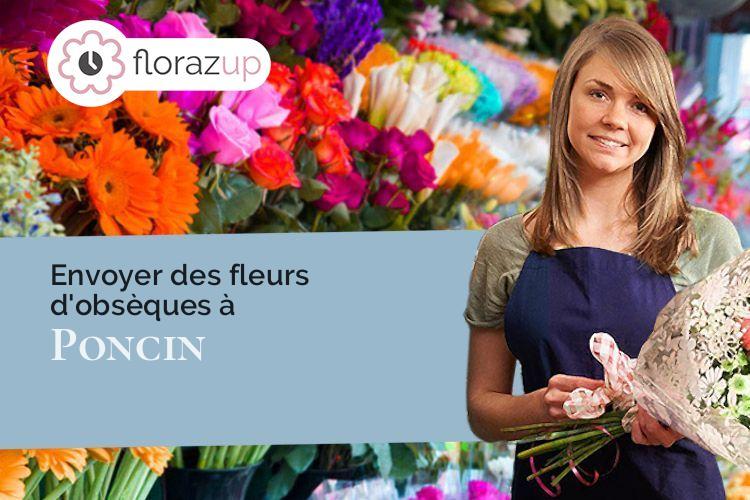 couronnes florales pour des obsèques à Poncin (Ain/01450)