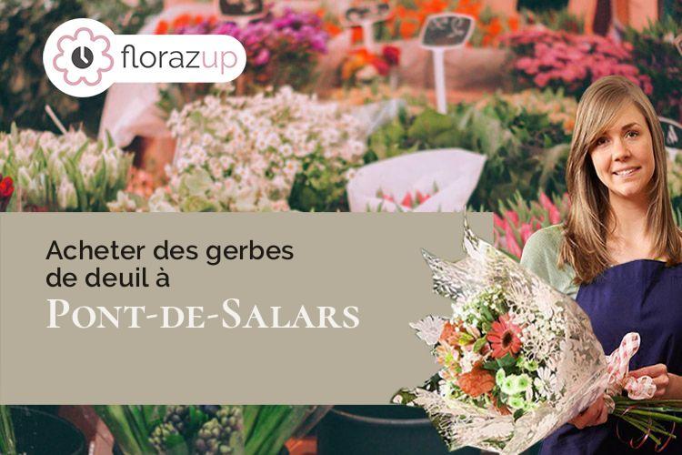 créations florales pour un enterrement à Pont-de-Salars (Aveyron/12290)