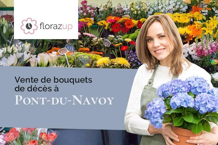 fleurs deuil pour un enterrement à Pont-du-Navoy (Jura/39300)