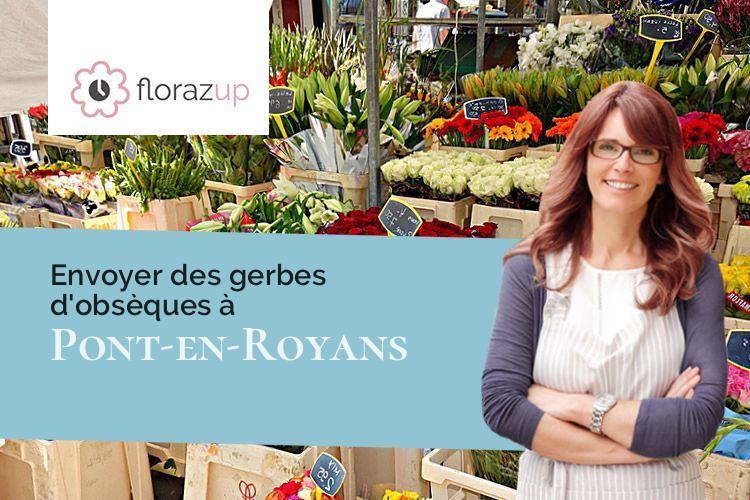 couronnes florales pour un deuil à Pont-en-Royans (Isère/38680)