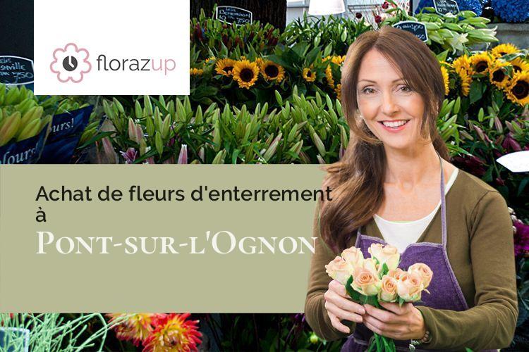 créations florales pour des obsèques à Pont-sur-l'Ognon (Haute-Saône/70110)