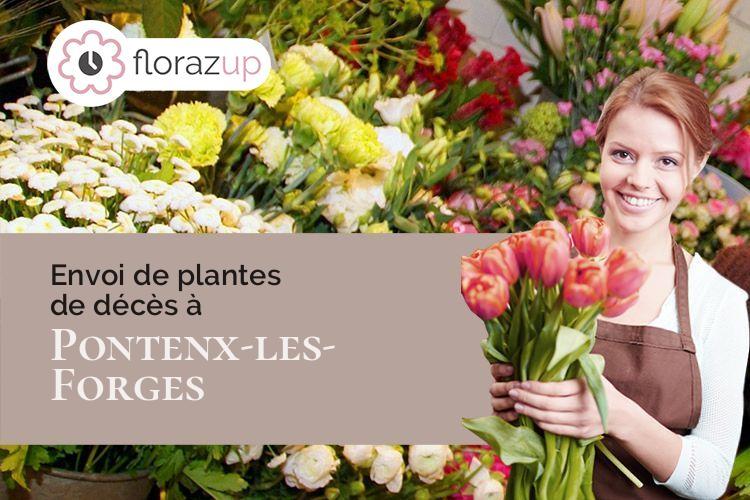 croix de fleurs pour un décès à Pontenx-les-Forges (Landes/40200)