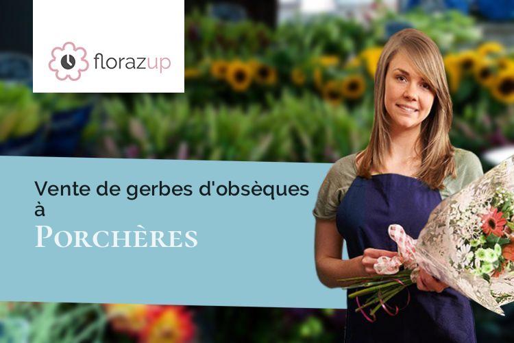 coupes de fleurs pour un décès à Porchères (Gironde/33660)