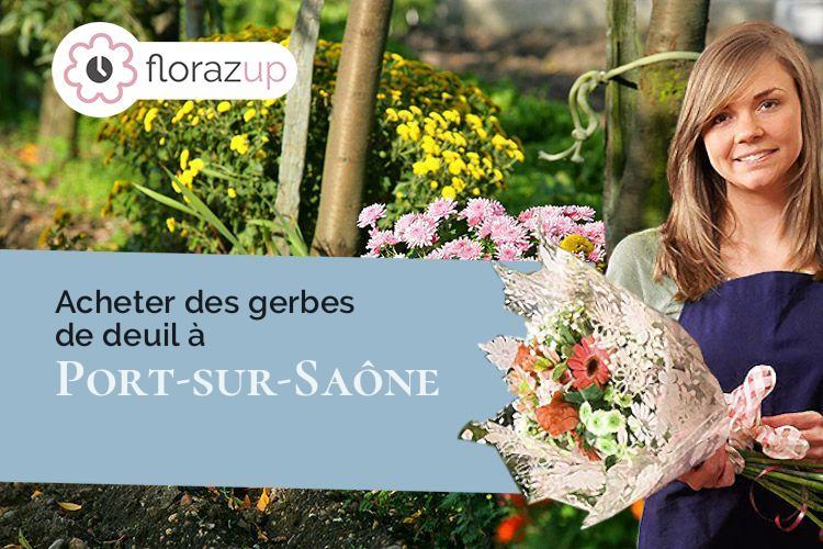 croix de fleurs pour une crémation à Port-sur-Saône (Haute-Saône/70170)