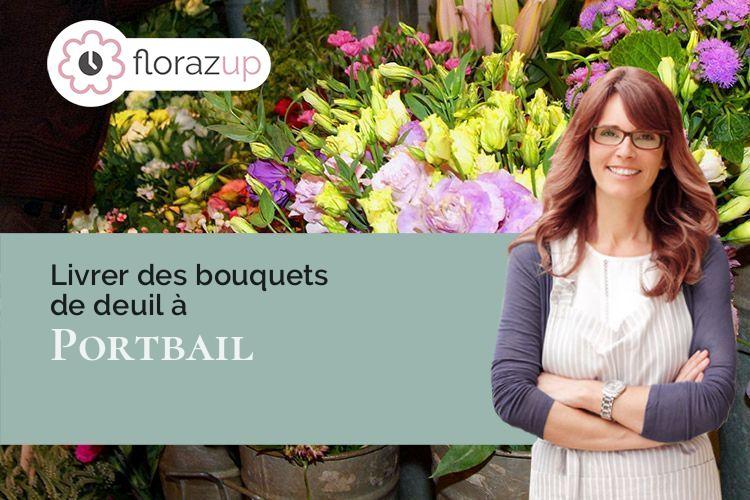 créations de fleurs pour des funérailles à Portbail (Manche/50580)